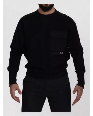 Dolce & Gabbana Cotton Crewneck Sweatshirt - Black
