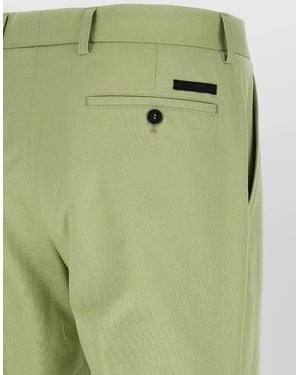 Prada Cotton Poplin Shorts Tailored Straight Leg - Green