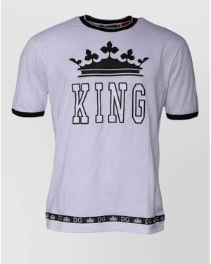 Dolce & Gabbana Jersey Crew Neck Short Sleeves T Shirt - Grey