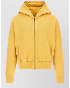 Entire studios Cotton Zip Hooded Jacket - Yellow