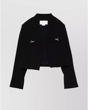 Genny Crystal Embellished Long Sleeve Jacket - Black