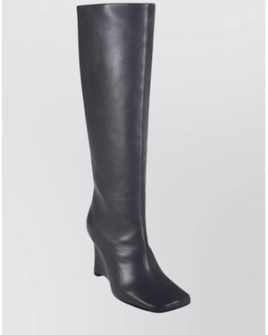 Ami Paris Knee-High Wedge Boots Square Toe - Multicolour