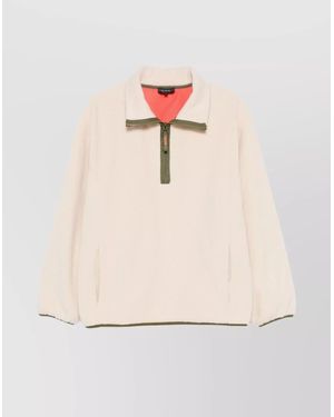 A.P.C. Polyester Zip-Neck Long-Sleeve Sweatshirt - Natural
