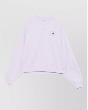 adidas By Stella McCartney Logo-Print Crewneck Sweatshirt - Purple