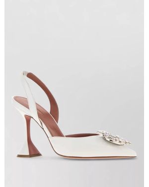 AMINA MUADDI Leather Slingback Mules - Pink