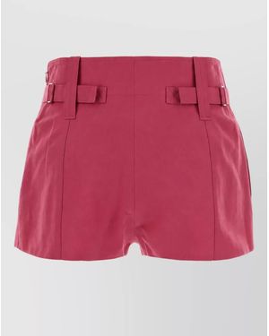 Chloé Linen Blend Shorts - Red
