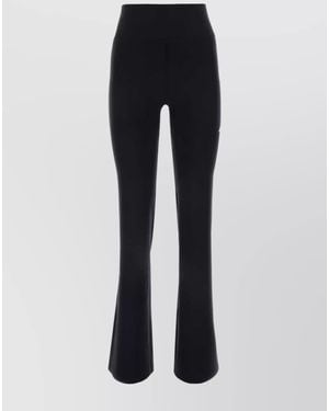 Balenciaga Logo Print Flared Trousers - Blue