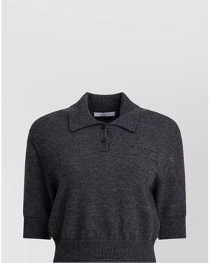 Givenchy Paris 1952 Wool Knit Polo Shirt - Blue