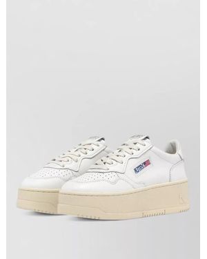 Autry Leather Low-Top Sneakers - Natural