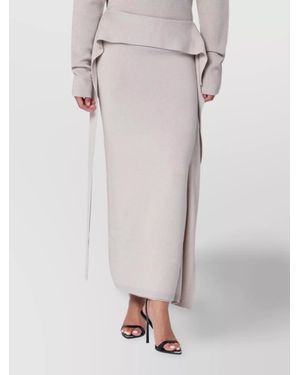 Entire studios Wool High-Rise Maxi Skirt - Gray