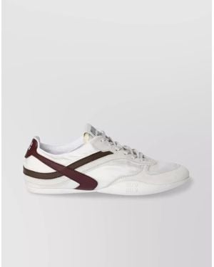 Miu Miu Panelled Leather Low-Top Trainers - White