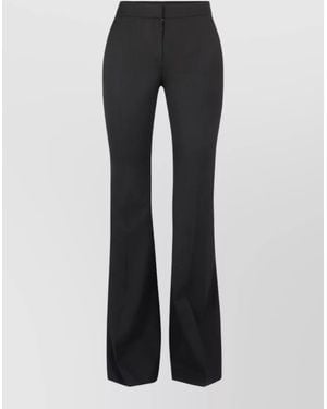Nina Ricci Wool Straight-Leg Trousers - Grey