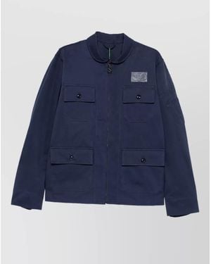 KENZO Single Breasted Coat - Blue