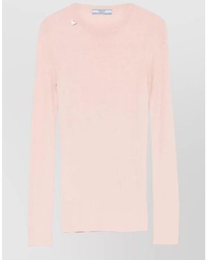 Prada Fine-Knit Wool Top - Pink