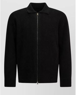 Tagliatore Wool Zip Jacket - Black