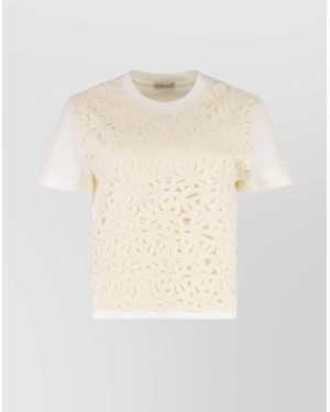Moncler Cotton Crew-Neck T-Shirt - Natural