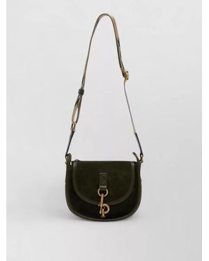 Burberry B Clip Mini Leather Crossbody Bag - White