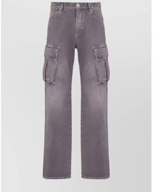 Balmain Cargo Straight Pants Belt Loops - Purple