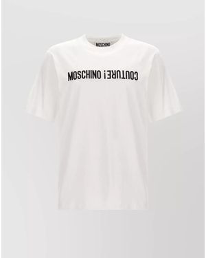 Moschino Logo Embroidery T-Shirt - Multicolour