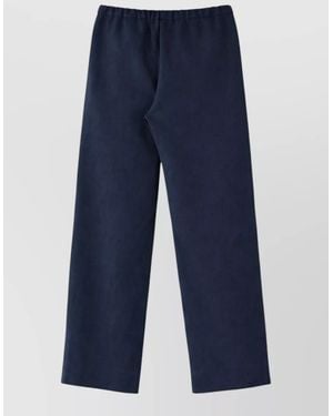 Max Mara Linen Wide-Leg Pants - Blue