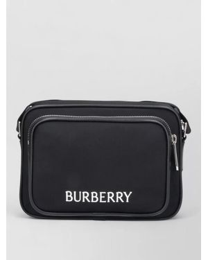 Burberry Crossbody Bag Adjustable Strap Front Side Pockets - Black