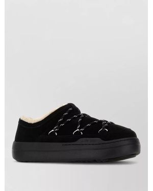 Moon Boot Suede Slippers - Black