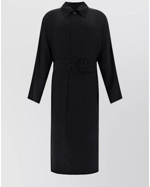 Balenciaga Belted Trench Coat - Black