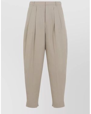 Celine Montauk Cotton Barrel Leg Shorts - Natural