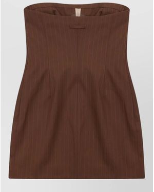 Jean Paul Gaultier Striped Mini Dress - Brown