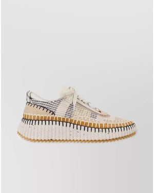 Chloé Mesh Low-Top Trainers - Metallic