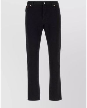 Gucci Denim Jeans With Belt Loops And Metal Rivets - Blue