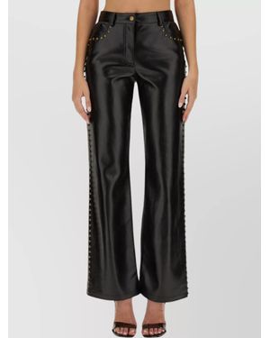 Moschino Studded Regular Fit Pants Pockets - Black