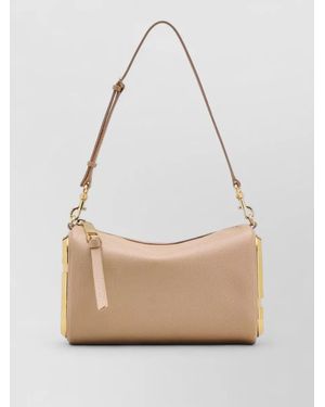 Marc Jacobs Snapshot Leather Shoulder Bag Adjustable Strap - Natural