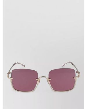 Gucci Sunglasses Gg1279S 003 Metal Square Frame - Purple