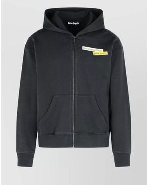 スウェット・トレーナー PALM ANGELS BLACK/WHITE ZIP SWEATSHIRT 20205870_50607855_600.jpg