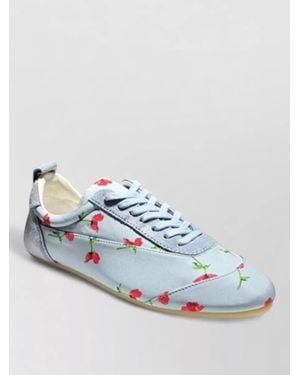 Jil Sander Etage Floral Print Low Top Trainers - Blue