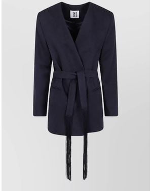 By Malene Birger Virgin Wool Single Breasted Coat - Blue