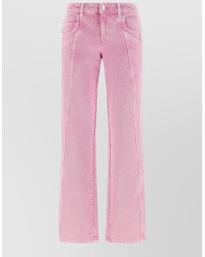 Isabel Marant Denim Straight-Leg Jeans - Pink