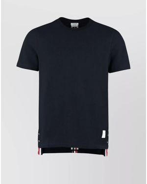 Thom Browne Piqué Cotton T-Shirt - Black