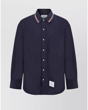 Thom Browne Cotton Shirt - Blue