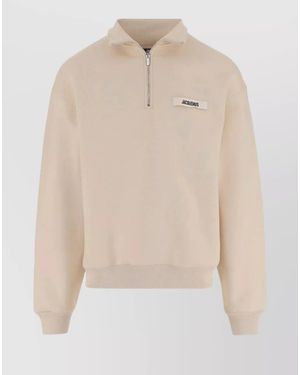 Jacquemus Chunky Trucker Knit Ribbed Finish - Natural