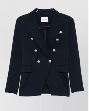 Circolo 1901 Cotton Double Breasted Tailored Jacket - Blue