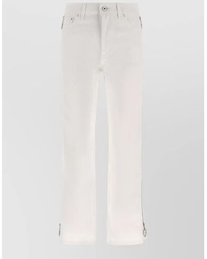 Rabanne Cropped Denim Trousers - White