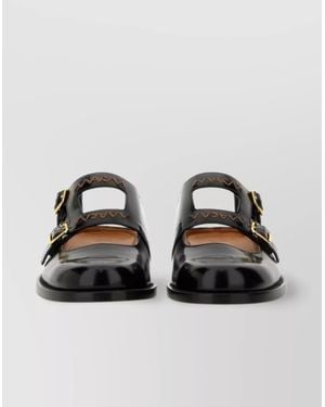 Marni Cut-Out Round Toe Smooth Leather Loafers - Multicolor