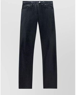 Courreges Slim-Fit Straight-Leg Trousers - Blue
