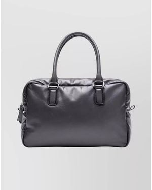 Stand Studio Bowling Bag Lamb Leather Shoulder Bag - Gray