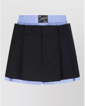 Alexander Wang Tailored Straight Shorts Pleated Design - Black