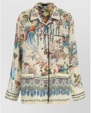 Etro Flora Fauna Print Long Sleeve Shirt - Multicolour