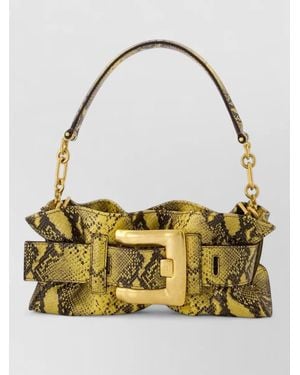 Balmain Anthem Mini Leather Belt Bag - Metallic