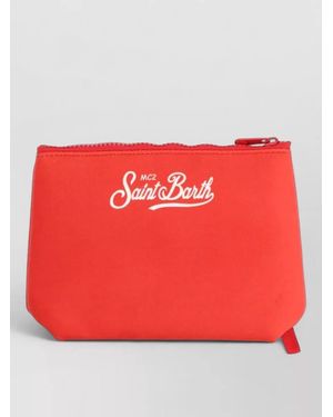 MC2 Saint Barth Aline Clutch Bag Heart Graphic Design - Red